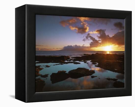 Sunset from Napili Point, Maui, Hawaii, USA-Charles Gurche-Framed Premier Image Canvas