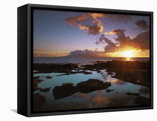 Sunset from Napili Point, Maui, Hawaii, USA-Charles Gurche-Framed Premier Image Canvas