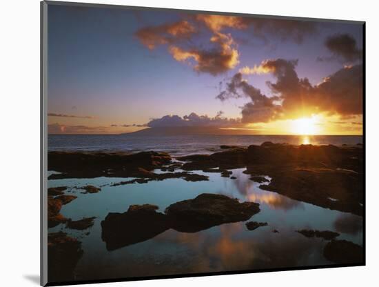Sunset from Napili Point, Maui, Hawaii, USA-Charles Gurche-Mounted Photographic Print