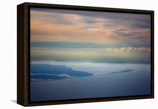 Sunset From Plane Over San Juan Puerto Rico-null-Framed Stretched Canvas