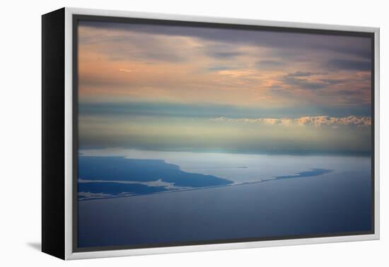 Sunset From Plane Over San Juan Puerto Rico-null-Framed Stretched Canvas