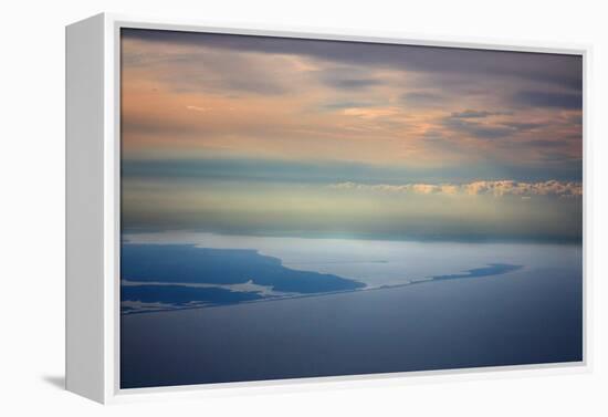 Sunset From Plane Over San Juan Puerto Rico-null-Framed Stretched Canvas