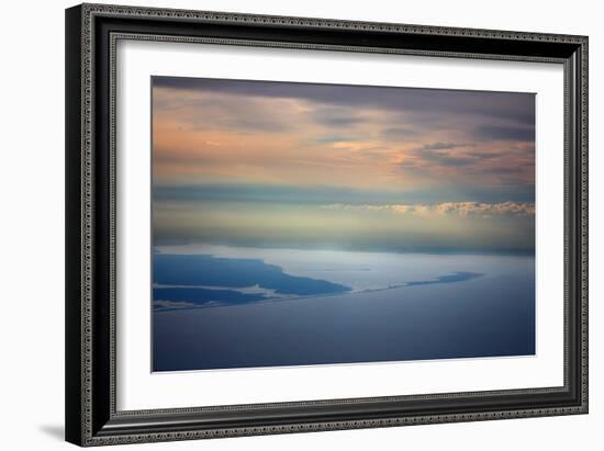 Sunset From Plane Over San Juan Puerto Rico-null-Framed Photo