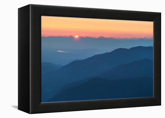 Sunset from Skyline Divide. Mount Baker Wilderness, North Cascades, Washington State-Alan Majchrowicz-Framed Premier Image Canvas