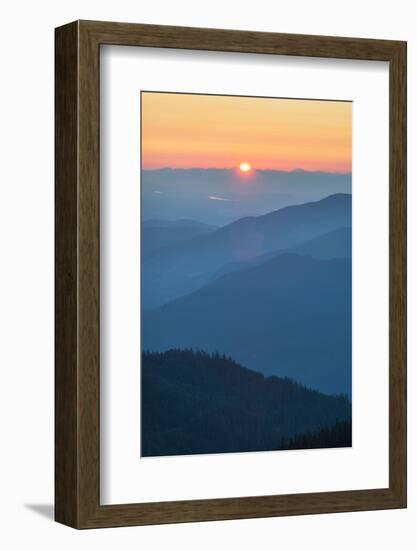 Sunset from Skyline Divide. Mount Baker Wilderness, North Cascades, Washington State-Alan Majchrowicz-Framed Photographic Print