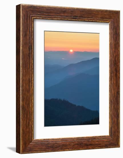 Sunset from Skyline Divide. Mount Baker Wilderness, North Cascades, Washington State-Alan Majchrowicz-Framed Photographic Print