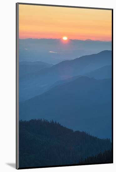 Sunset from Skyline Divide. Mount Baker Wilderness, North Cascades, Washington State-Alan Majchrowicz-Mounted Photographic Print