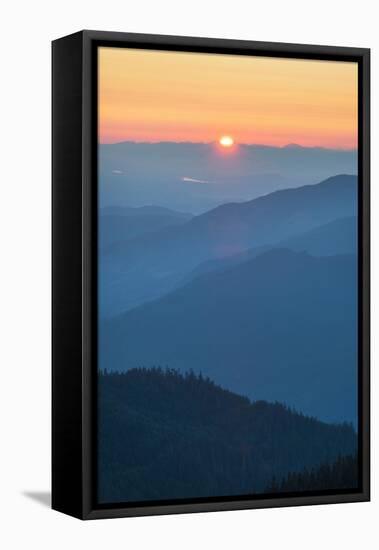 Sunset from Skyline Divide. Mount Baker Wilderness, North Cascades, Washington State-Alan Majchrowicz-Framed Premier Image Canvas