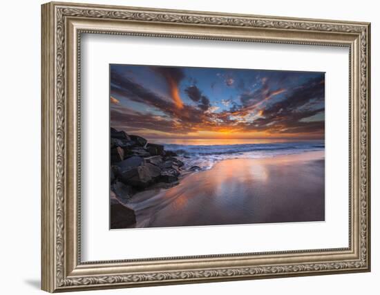 Sunset from Tamarach Beach in Carlsbad, Ca-Andrew Shoemaker-Framed Photographic Print