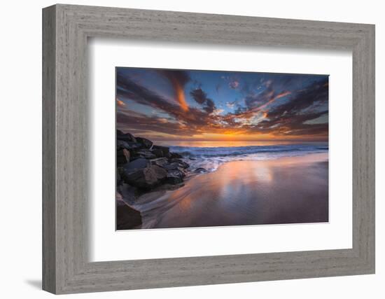 Sunset from Tamarach Beach in Carlsbad, Ca-Andrew Shoemaker-Framed Photographic Print