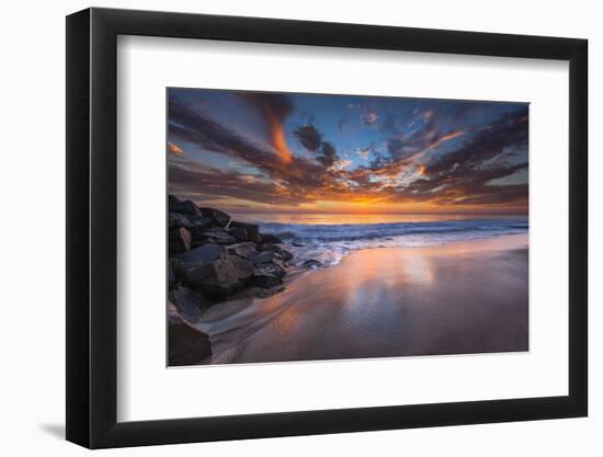 Sunset from Tamarach Beach in Carlsbad, Ca-Andrew Shoemaker-Framed Photographic Print