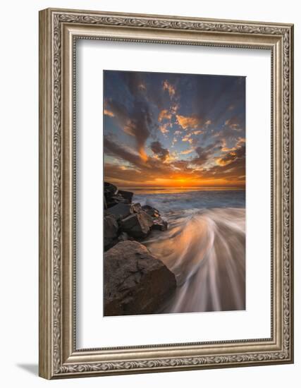 Sunset from Tamarach Beach in Carlsbad, Ca-Andrew Shoemaker-Framed Photographic Print