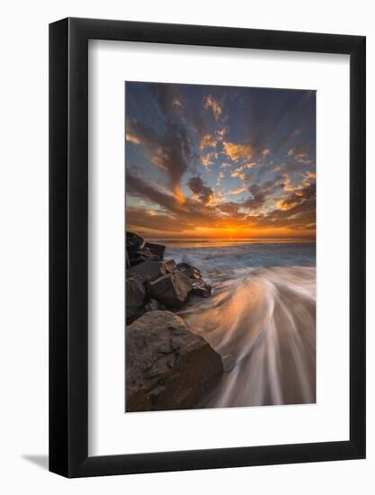 Sunset from Tamarach Beach in Carlsbad, Ca-Andrew Shoemaker-Framed Photographic Print