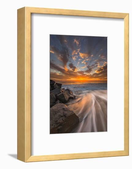 Sunset from Tamarach Beach in Carlsbad, Ca-Andrew Shoemaker-Framed Photographic Print