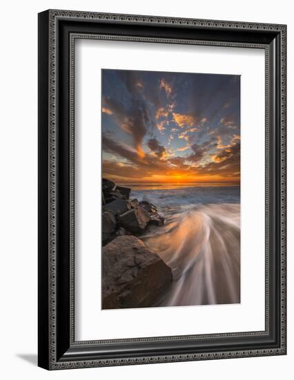 Sunset from Tamarach Beach in Carlsbad, Ca-Andrew Shoemaker-Framed Photographic Print