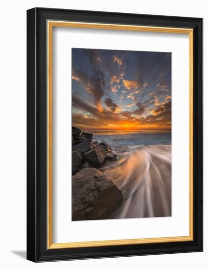 Sunset from Tamarach Beach in Carlsbad, Ca-Andrew Shoemaker-Framed Photographic Print