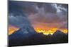 Sunset, from the Oxbow, Grand Tetons, Grand Teton NP, Wyoming, USA-Michel Hersen-Mounted Photographic Print