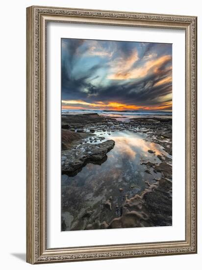 Sunset from the Tide Pools in La Jolla, Ca-Andrew Shoemaker-Framed Premium Photographic Print