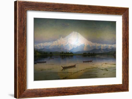 Sunset Glow Mt. Rainier-James Everett Stuart-Framed Giclee Print