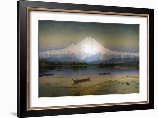 Sunset Glow Mt. Rainier-James Everett Stuart-Framed Giclee Print