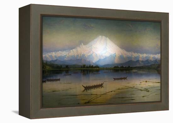 Sunset Glow Mt. Rainier-James Everett Stuart-Framed Premier Image Canvas
