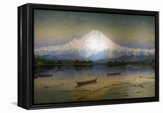 Sunset Glow Mt. Rainier-James Everett Stuart-Framed Premier Image Canvas