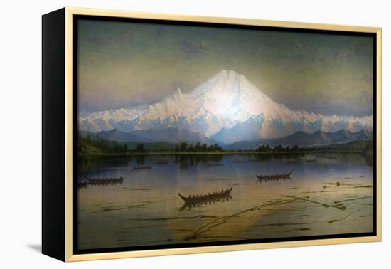 Sunset Glow Mt. Rainier-James Everett Stuart-Framed Premier Image Canvas