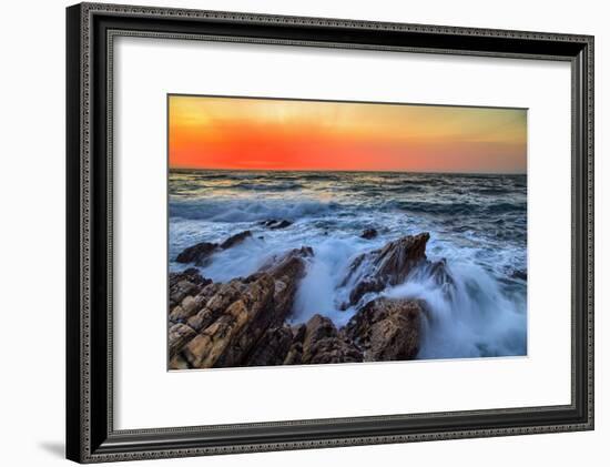 Sunset Glow & Ocean Waves Montaña de Oro State Park California Coast-Vincent James-Framed Photographic Print