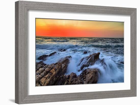 Sunset Glow & Ocean Waves Montaña de Oro State Park California Coast-Vincent James-Framed Photographic Print