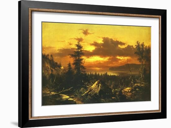 Sunset Glow-Albert Bierstadt-Framed Art Print