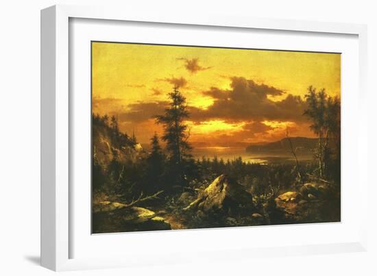 Sunset Glow-Albert Bierstadt-Framed Art Print