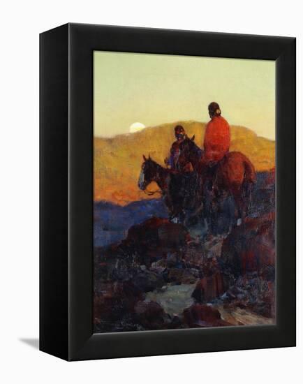 Sunset Glow-Frank Tenney Johnson-Framed Premier Image Canvas