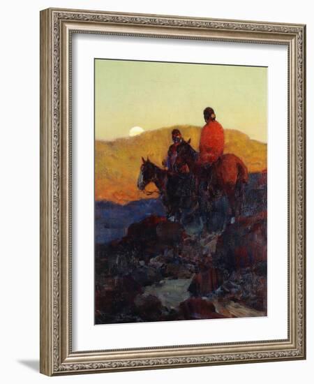 Sunset Glow-Frank Tenney Johnson-Framed Giclee Print