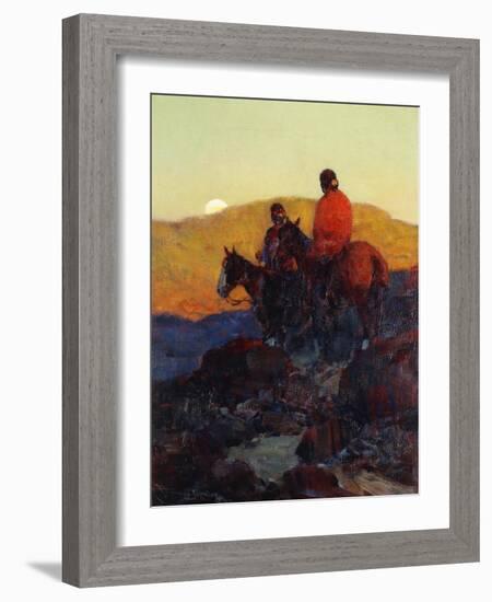 Sunset Glow-Frank Tenney Johnson-Framed Giclee Print