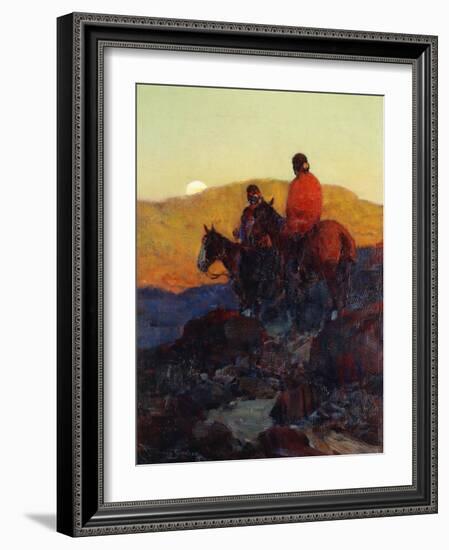 Sunset Glow-Frank Tenney Johnson-Framed Giclee Print