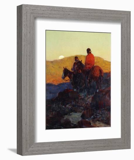 Sunset Glow-Frank Tenney Johnson-Framed Giclee Print