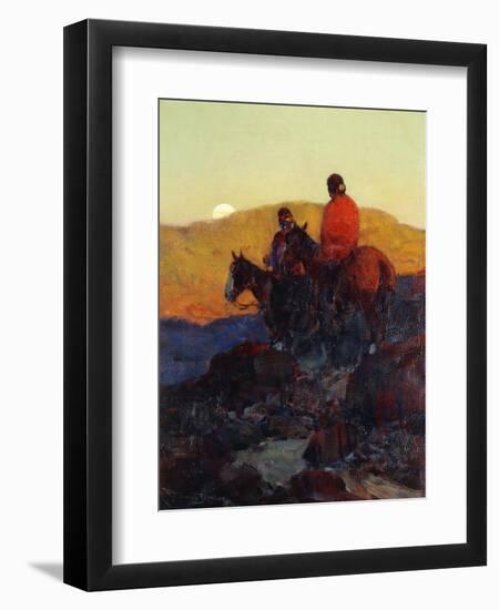 Sunset Glow-Frank Tenney Johnson-Framed Giclee Print