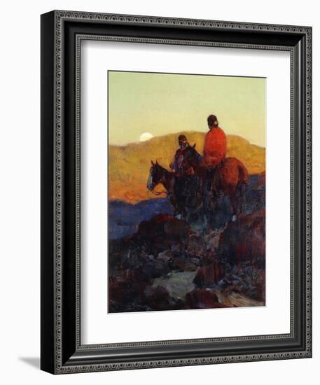 Sunset Glow-Frank Tenney Johnson-Framed Giclee Print