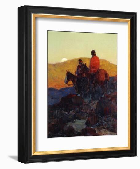 Sunset Glow-Frank Tenney Johnson-Framed Giclee Print