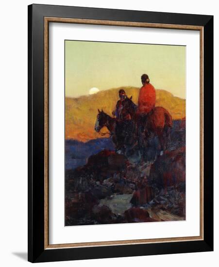 Sunset Glow-Frank Tenney Johnson-Framed Giclee Print