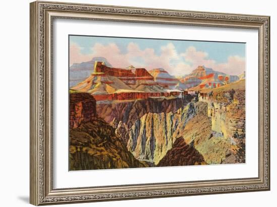 Sunset, Granite Gorge, Grand Canyon-null-Framed Art Print