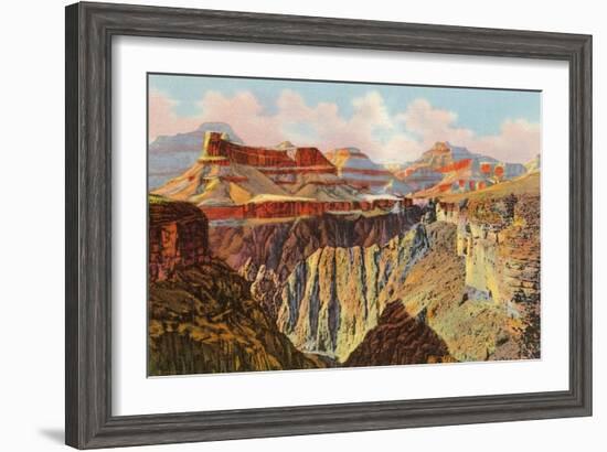 Sunset, Granite Gorge, Grand Canyon-null-Framed Art Print