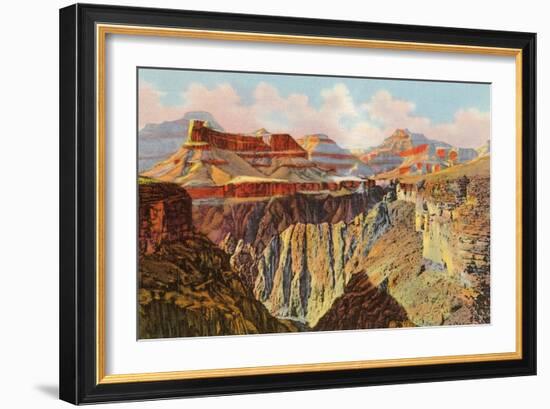 Sunset, Granite Gorge, Grand Canyon-null-Framed Art Print