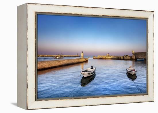 Sunset, Harbour, Lagos, Algarve, Portugal-Sabine Lubenow-Framed Premier Image Canvas