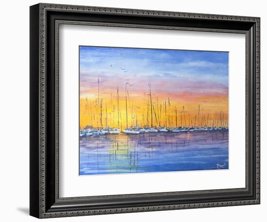 Sunset Harbour-Margaret Coxall-Framed Giclee Print