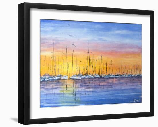 Sunset Harbour-Margaret Coxall-Framed Giclee Print