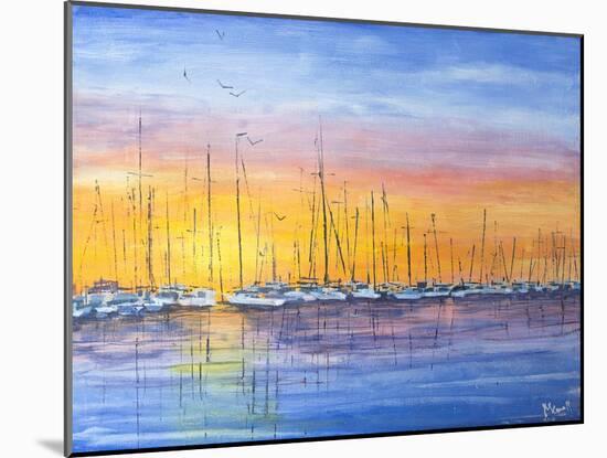 Sunset Harbour-Margaret Coxall-Mounted Giclee Print