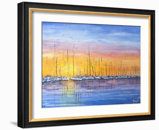 Sunset Harbour-Margaret Coxall-Framed Giclee Print