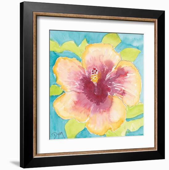 Sunset Hibiscus I-Beverly Dyer-Framed Art Print