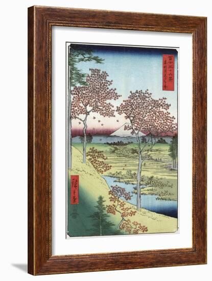 Sunset Hill, Meguro in the Eastern Capital-Ando Hiroshige-Framed Giclee Print